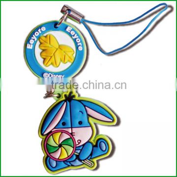 Whosale rubber cartoon character pendant