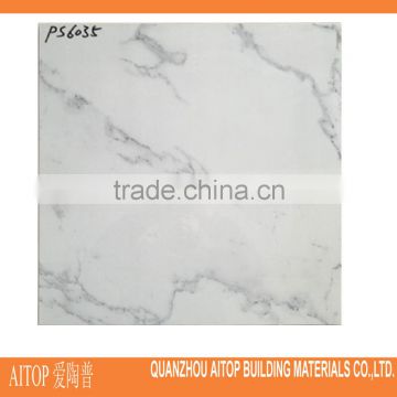 White marble texture flat polished tile ceramic wholesale