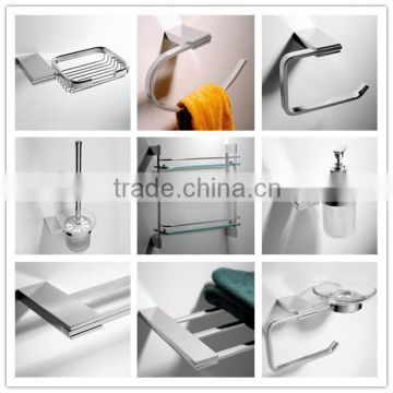 Chinese supplier Home and hotel wall mounted brass chromed OEM factory price bathroom set bathroom accessory