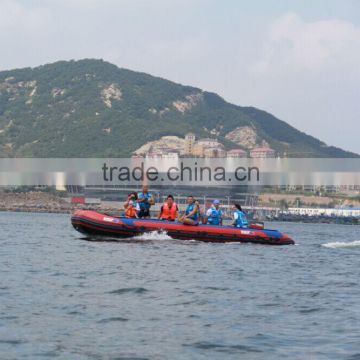 1.6mm PVC and aluminum floor 8m Big large Inflatable Boat In Stock