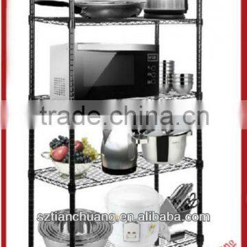 4 tier adjustable storage stainless steel wire shelf