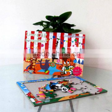 Guangzhou OEM fcatory iron puzzle kids rubber japanese puzzle mats box