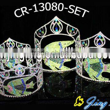 many size tiara custom colored fish shape pageant crown set