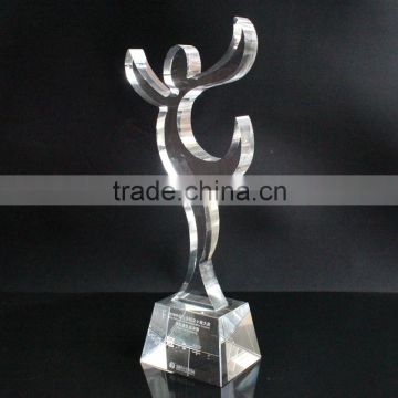 Custom crystal dancing trophy on sale