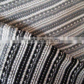 Cotton+Poly Jacquard Interlock Knitting Textile Fabric