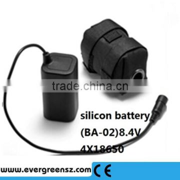 6400mAh 8.4v Shockproof Silicon Battery Pack for Bike Light
