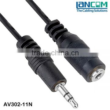 Wholesaled stereo cable 3.5mm stereo male to female audio cable