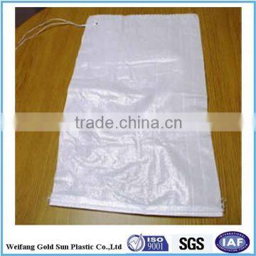 Heavy duty PP woven sand bag , top with drawstring polypropylene