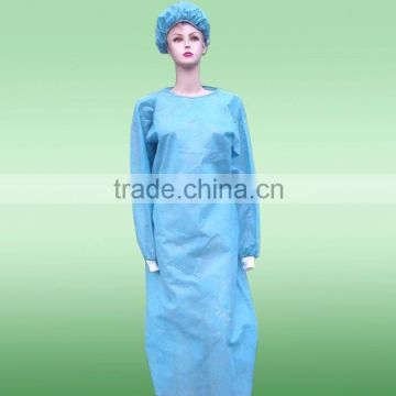 Surgical gown, sterile, reinforced, disposable nonwoven surgical gown