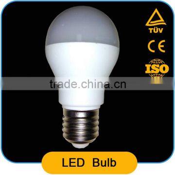 cheap type A55 5w led bulb ,pbt+pc,led lighting bulb,400lm/w,CRI>80, ROHS