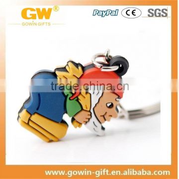Custom eco-friendly promotional injection rubber keychain