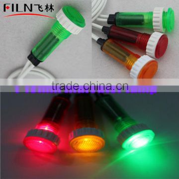 FILN 10mm plastic Green 220V, 100pcs per bag miniature indicator lamp