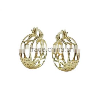 Micron Brass Gold Plated Hoop Earrings
