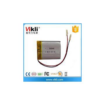 lithium polymer 503040 3.7v 600mah polymer battery