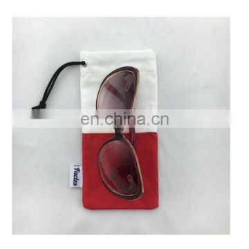 Custom Personalized Sunglasses Sleeve Sunglasses Cover Two Tone Cotton Jute Felt Microfiber Sunglasses Pouch