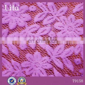 100%polyester material 58/60"width lace fabric