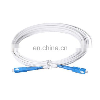 3m sm 9/125 G652D G657A  white simplex patch cord fiber optic sc upc patch cord fiber sc apc- sc upc