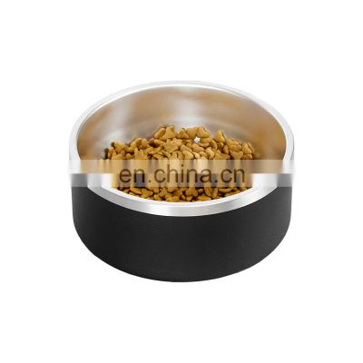 Customize high quality double wall vacuum stainless steel 56oz dog pet water food bowl