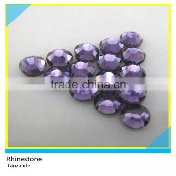 Gem Crystal Iron on Tanzanite Ss16 4mm Round Flatback DMC Dress Decoration