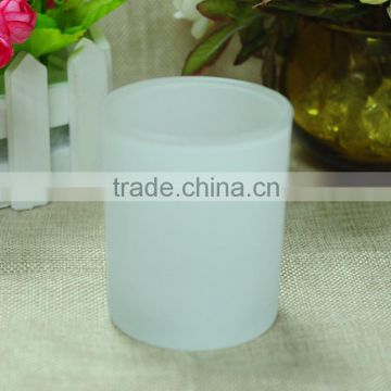outside painted white glass jar/candle holder for making candle                        
                                                Quality Choice
                                                                    Supplier's Choice