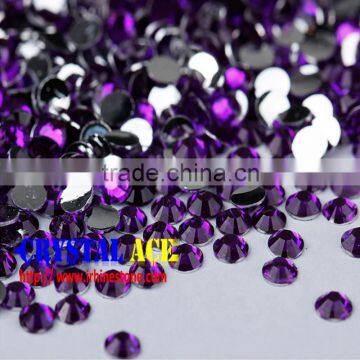 2mm/3mm/4mm/5mm/6mm flat back Amerthyst resin stones, non hot-fix resin rhinestone beads for nail art