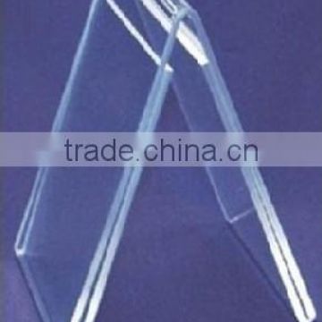 Small v shaped clear lucite acrylic menu holder,acrylic price list tag