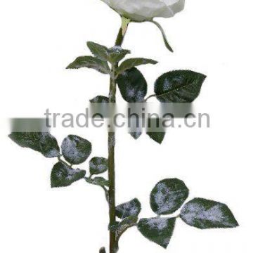 81cmH Rose with Snow Finish, Artificial Rose Flower