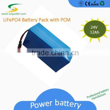 High Quality 100%DOD Rechargeable LiFePo4 24V12Ah Medicial Device Battery