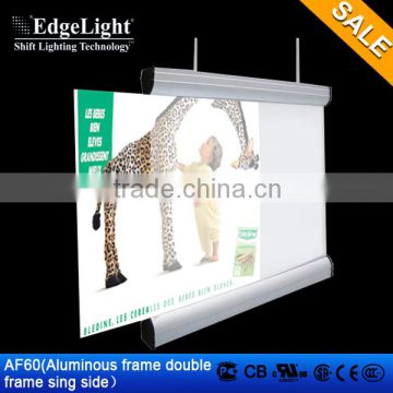 EdgeLight AF60 double frame LED lighting box for indoor advertising SINGLE SIDE WALKING WORDS SCREEN SLIM LIGHT case
