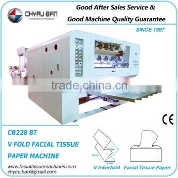 V Fold Hand Paper And Facial Tissue Slitting Cutting Machine