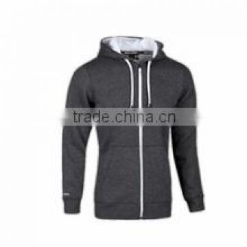Polyester / Cotton Custom made Pullover Charcoal Grey Men's Hoodies