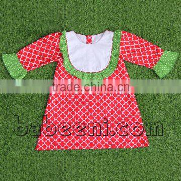 Cute red quatrefoil dress for little girl