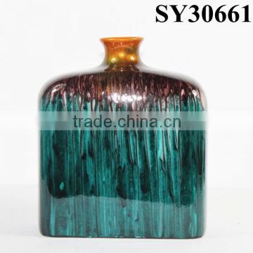 Green glazed small cheap ceramic flower vase