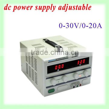 0-30V/0-20A single output dc power supply,Voltage/current adjust knob with rough and meticulous adjustable