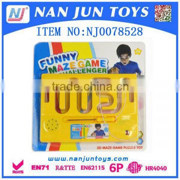 Funny plastic educational toy electrical heartbeat touch maze game