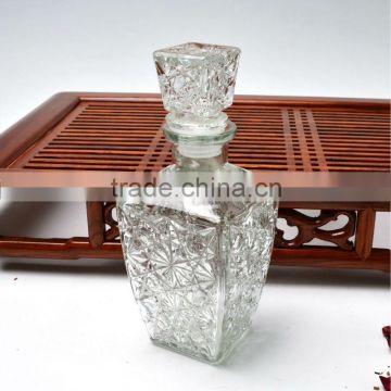 antique clear crystal glass decanters with stopper wholesale
