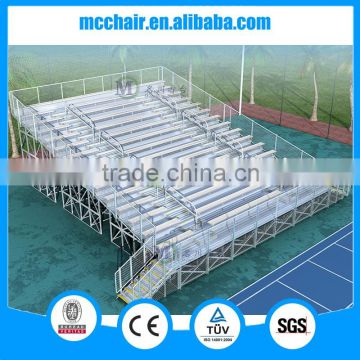 15 rows raised deluxe used aluminum bleachers for sale