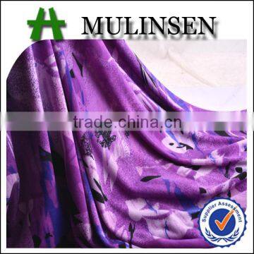 Shaoxing Mulinsen hot sale flower printed jersey knit stretch fabric for dress