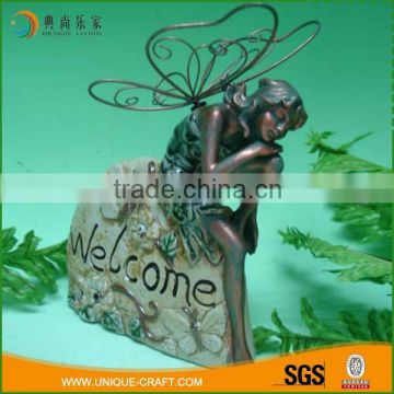 Manufacture ceramic decorative cute fairy butterfly decoration