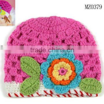 large crochet flowers caps hats Baby Toddler Girls Flower Infant Hat Cap HANDMADE baby hats /caps