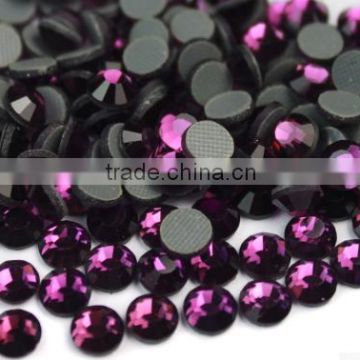 factory hotselling good quality ss20 Amethyst color dmc rhinestone hot-fix for iron-on clothing,shoes,bags