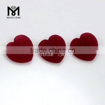 Faceted Heart Cut 18 x 18 mm Red Quartz Loose Jade Stone