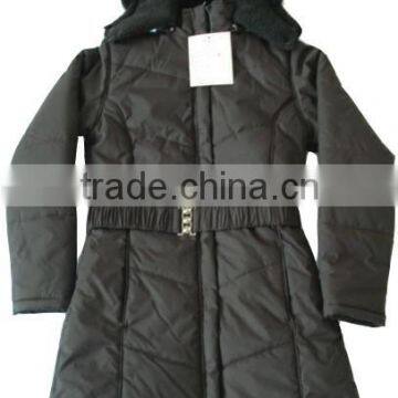 lady's Long Padded Windproof Hood Jackets