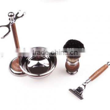 Wholesale Shaving Cleaning Brush Metal Shaving Bowl Badger Hair Travel Shaving Kits for Man