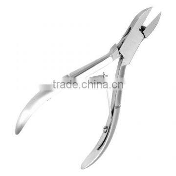 Arrow Point Nail Cutter Double Spring Plain Handle Round Point Half Sand Half Mirror