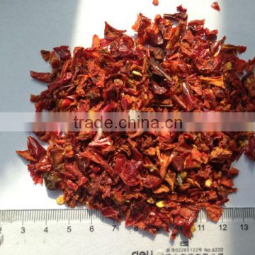 air dehydrqated sweet red spice with ou certificate red bell pepper granules 10*10mm China(mainland)