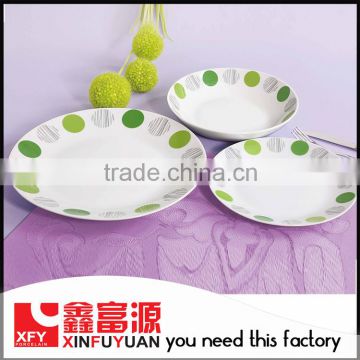 eco friendly cheap white porcelain wholesale round dinner set/plate