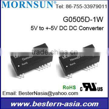 5V to 5V 5V dual output 1W dc dc converter Mornsun G0505D-1W