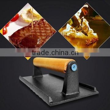 HHC-13 grill for bbq /Eco-Friendly cast iron meat grill press