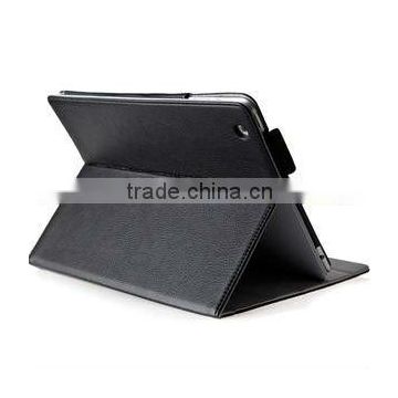 Black leather case for ipad 3